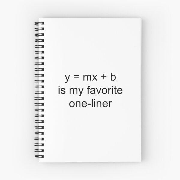 Item preview, y = mx + b | White designed and sold by TreeSappy.