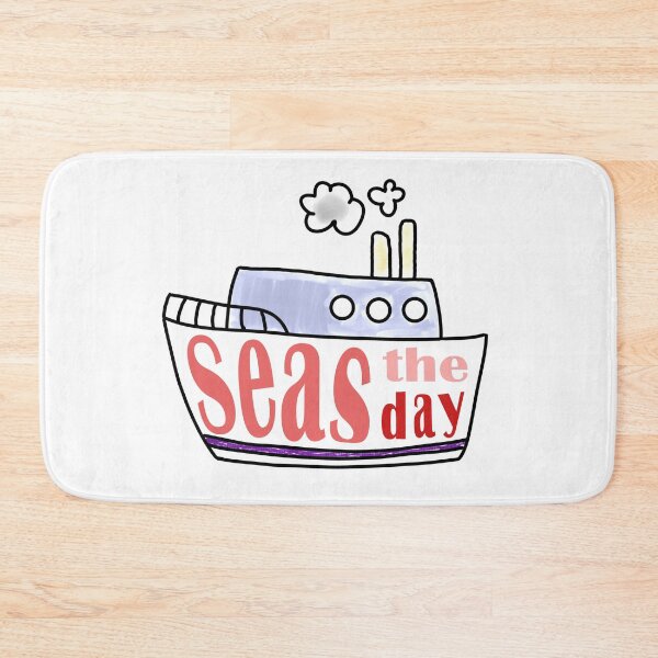 Item preview, Seas the Day Boat designed and sold by LunaStickerCo.