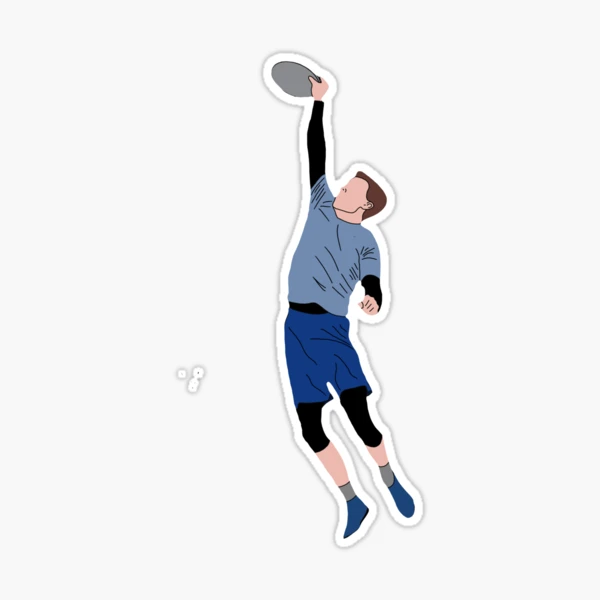 Sportsman throwing frisbe. Ultimate sport clipart, vector color