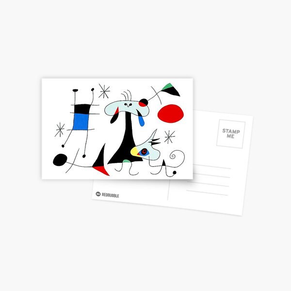 Item preview,  Joan Miró Abstract Surrealism | Figure, Dogs, Birds designed and sold by Gascondi.