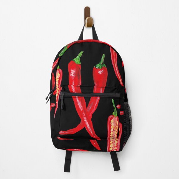 Item preview, Red hot peppers on a black background. designed and sold by Colibri77.