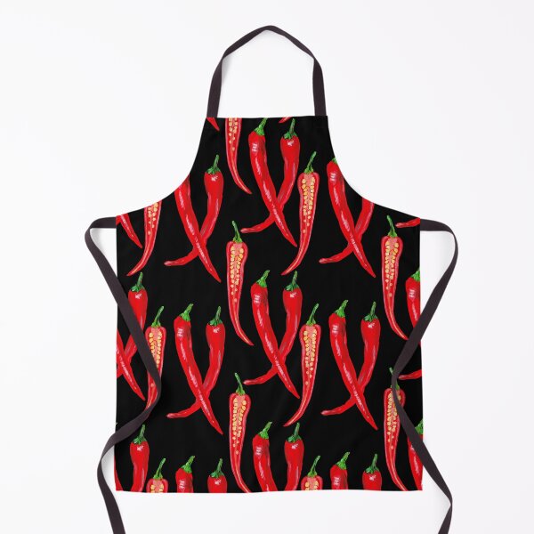 Chile apron on Black w/red 2024 trim