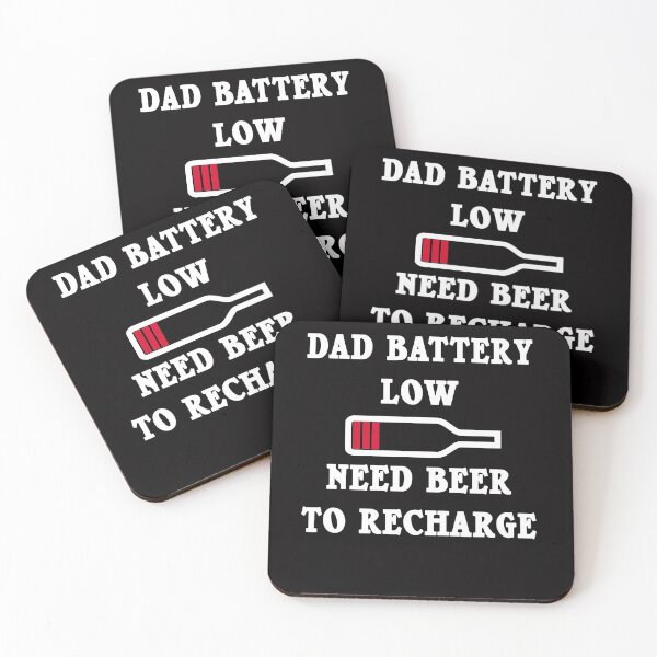 Item preview, Dad Battery Low Need Beer To Recharge Funny Dad Beer designed and sold by Andrea Lina.