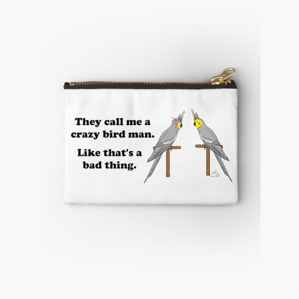 Item preview, Crazy Bird Man with Cockatiels designed and sold by Laughing Parrot Studio.