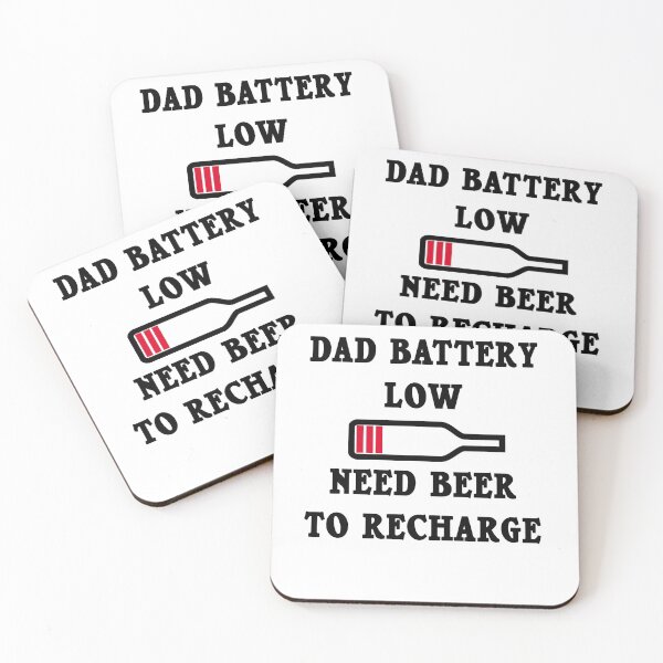 Item preview, Dad Battery Low Need Beer To Recharge Funny Dad Beer designed and sold by Andrea Lina.