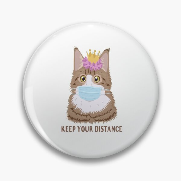 Item preview, Maine Coon with Mask keep your distance designed and sold by Tagesapfel.