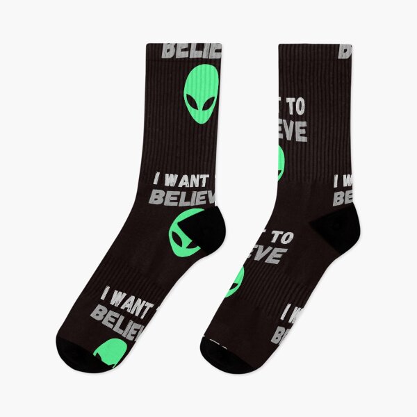 Item preview, I want to believe - Green Alien - UFO lovers gift designed and sold by OnlyGoodVibesZ.