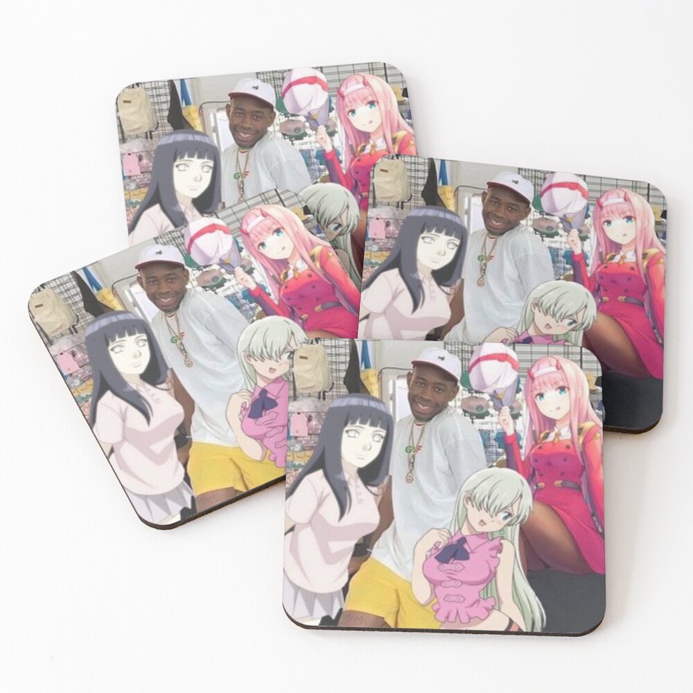 anime girl rapper aesthetic Coasters (Set of 4)