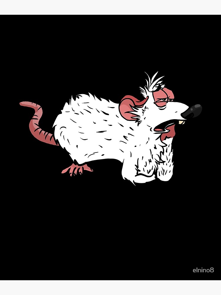 "lustig hässliche weiße Ratte Geschenk für Nagetier & weiße Ratten