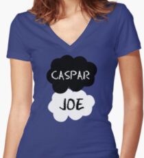 CASPAR & JOE (Caspar Lee & ThatcherJoe) - TFIOS Design Women's Fitted V-Neck T-Shirt