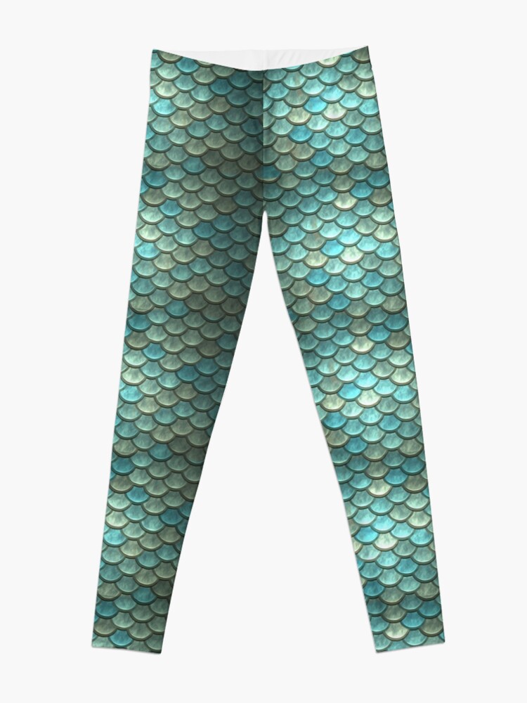 Disover Blue scale pattern Leggings