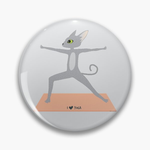 Item preview, Yoga cat Virabhadrasana II designed and sold by uncutcreations.