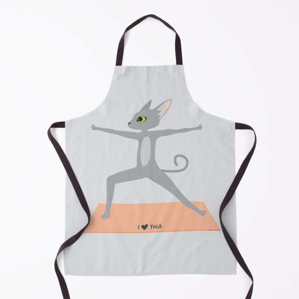 Item preview, Yoga cat Virabhadrasana II designed and sold by uncutcreations.