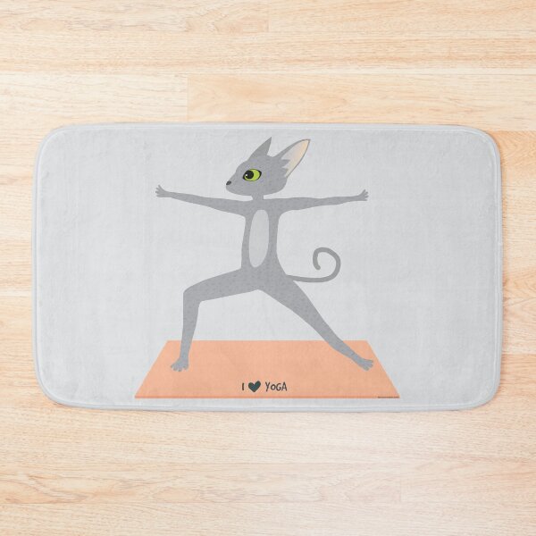 Item preview, Yoga cat Virabhadrasana II designed and sold by uncutcreations.