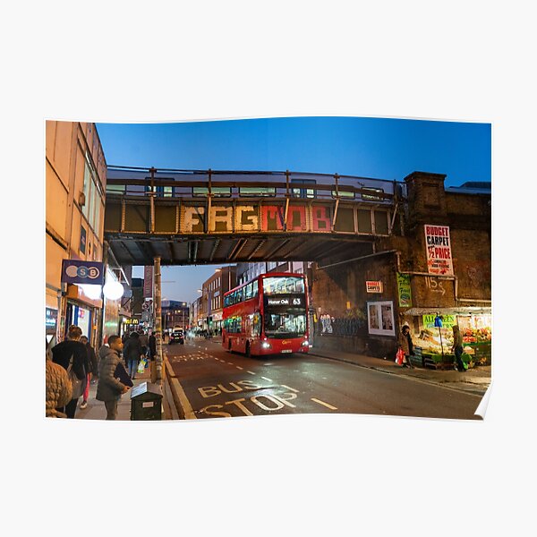 Peckham bus at dusk Poster