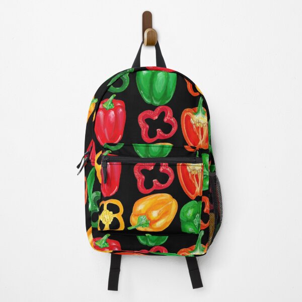 Item preview, Colorful bell peppers on a black background. designed and sold by Colibri77.