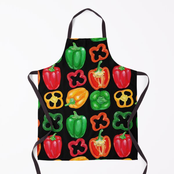 Item preview, Colorful bell peppers on a black background. designed and sold by Colibri77.