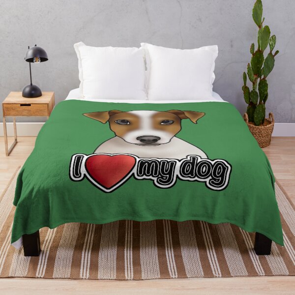 Item preview, I Love My Dog - Jack Russell Terrier - Green designed and sold by JadeMadeThis.