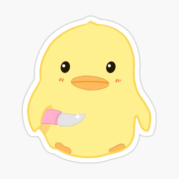 Sticker Poussin En Colere Avec Couteau Par Dani Apples Redbubble