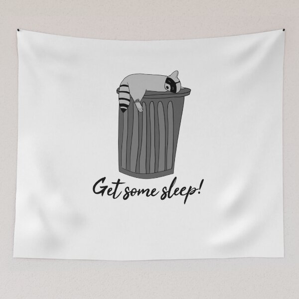 Item preview, Sleepy Racoon on a trashcan designed and sold by csaron92.