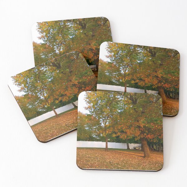 Item preview, Fall Leaves and White fence (Horizontal) designed and sold by Hisbestwork.