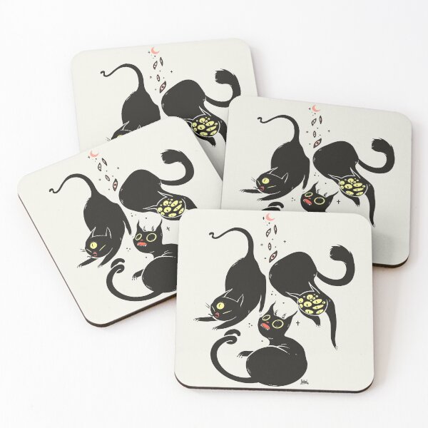 Item preview, Strange Many Eyed Black Cats designed and sold by cellsdividing.