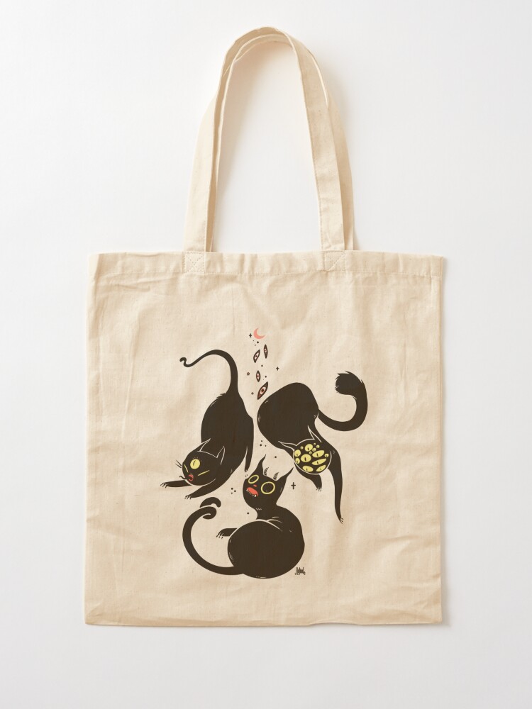 Mysterious Black Cat' Tote Bag