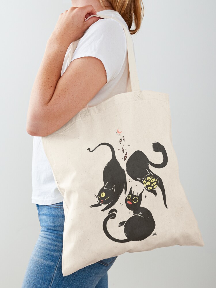 Mysterious Black Cat' Tote Bag