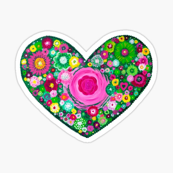 Blossoming Heart Sticker