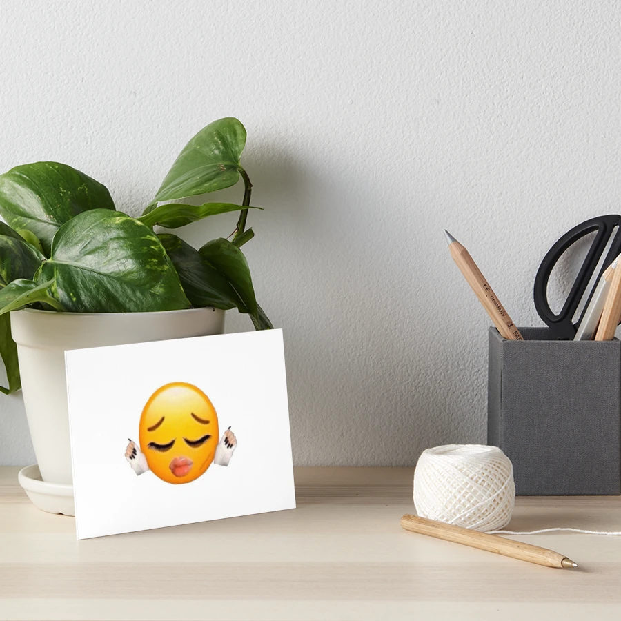 Lustiger Emoji mit Nägeln und Wimpern | Galeriedruck