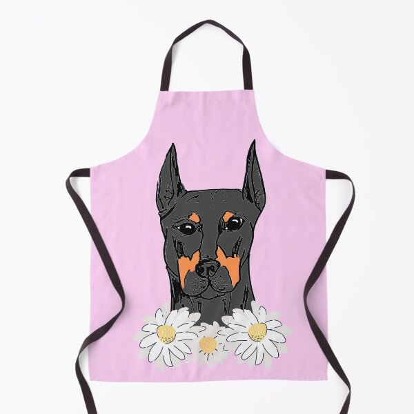 Item preview, Doberman with flowers designed and sold by NinaBetterNot.
