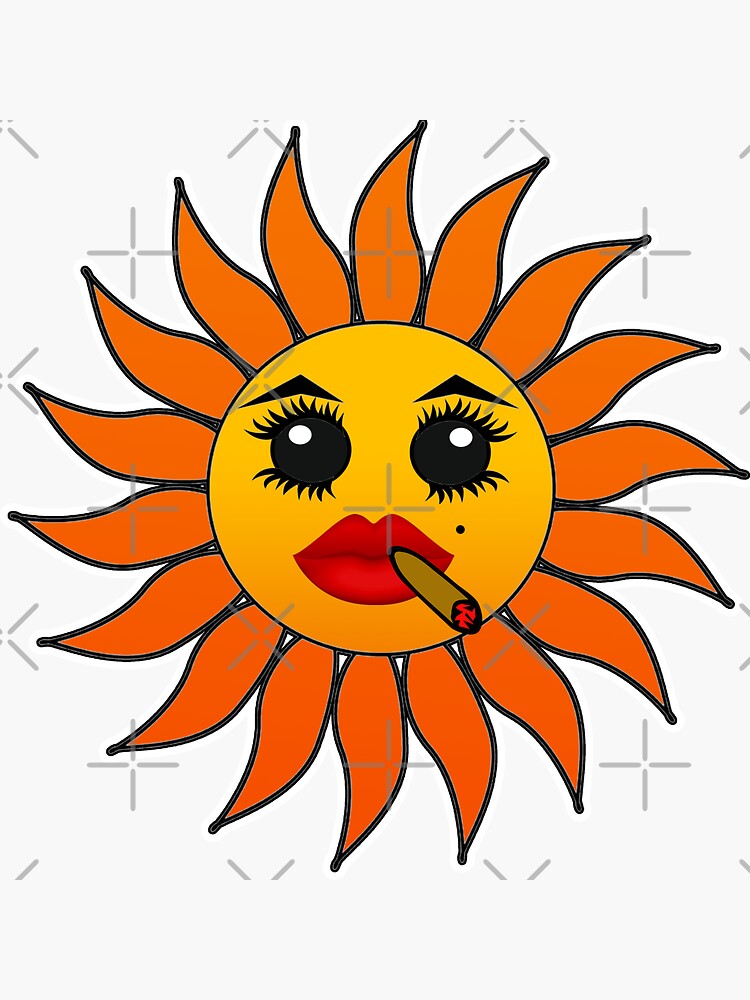 "Kawaii Stoner Sunshine" Sticker by artbyomega | Redbubble