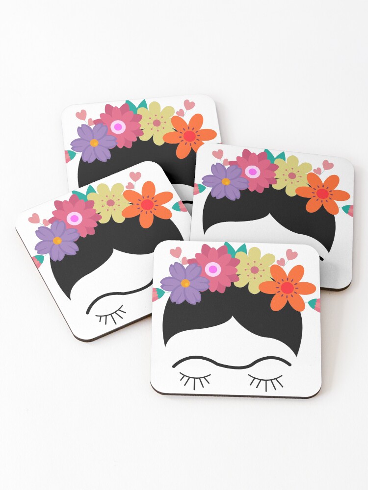 Thumbnail 1 of 5, Coasters (Set of 4), Frida khalo designed and sold by MonVerSer.