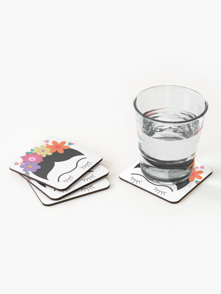 Thumbnail 2 of 5, Coasters (Set of 4), Frida khalo designed and sold by MonVerSer.