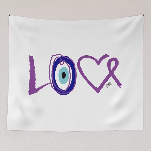 Item preview, Purple Awareness LOVE Ribbon  designed and sold by Nerissa E Balland.