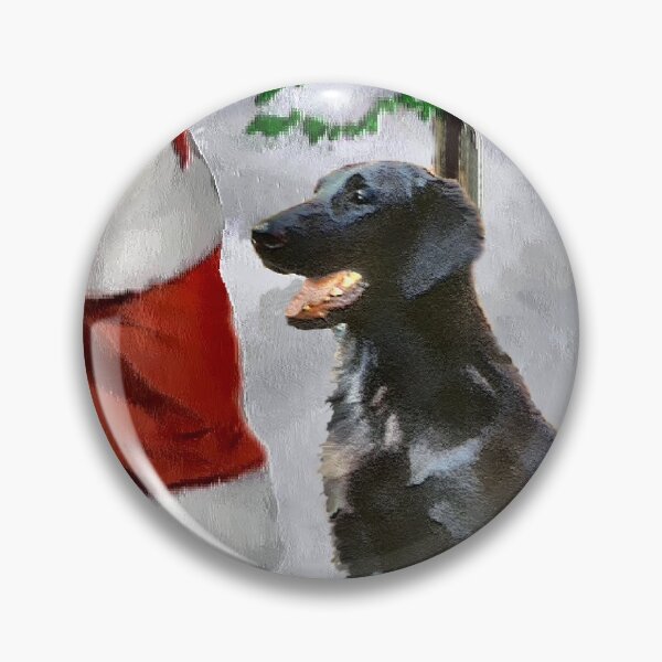 Artikelvorschau, Flat-Coated Retriever mit Santa Weihnachtsgeschenke entworfen und verkauft von springdaleshops.