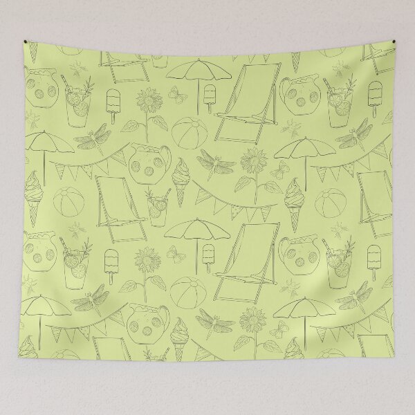 Item preview, Summer sketches yellow pattern designed and sold by EngineerGoC.