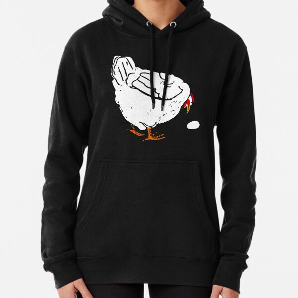 Poulet et œuf de la gravure sur bois victorienne Sweat à capuche épais