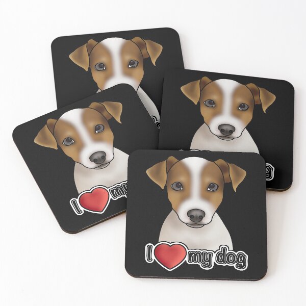 Item preview, I Love My Dog - Jack Russell Terrier - Black designed and sold by JadeMadeThis.