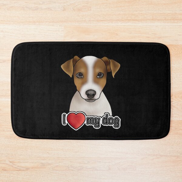Item preview, I Love My Dog - Jack Russell Terrier - Black designed and sold by JadeMadeThis.