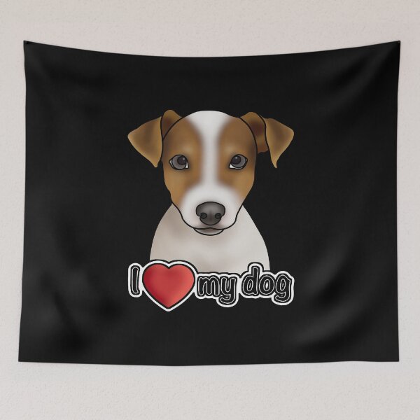 Item preview, I Love My Dog - Jack Russell Terrier - Black designed and sold by JadeMadeThis.