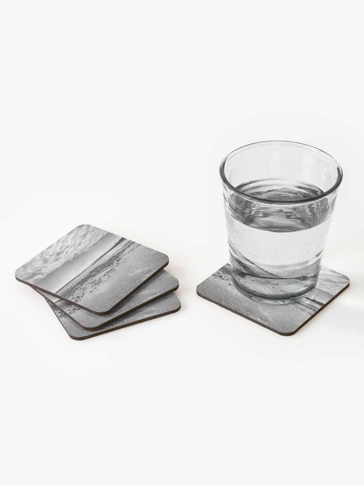 Alternate view of Low-Tide Black and White Seascape Coasters (Set of 4)