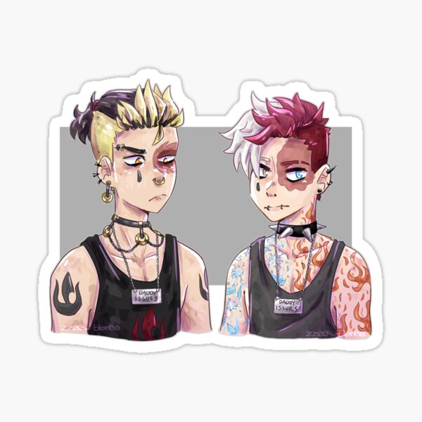 Punk Inspired Zuko And Todoroki Sticker For Sale By Zeebree Redbubble