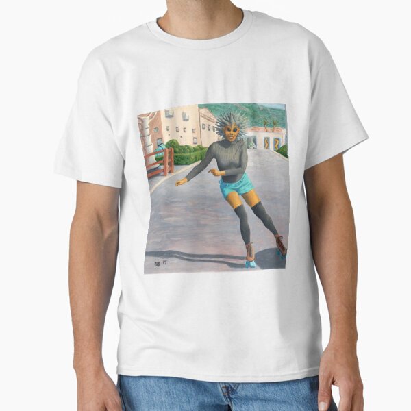 Item preview, Alien Landscape Roller Skating Fantasy Illustration designed and sold by HelmsArt.