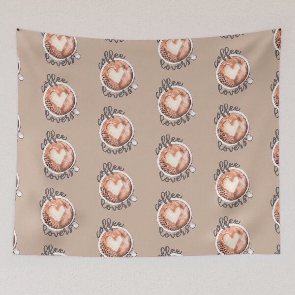 Item preview, Coffee Lovers Cute Watercolor Cup of Love Latte designed and sold by CarolFreire.