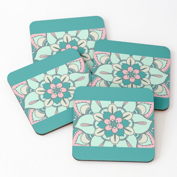 Item preview,  Mint and Pink Mandala Pattern designed and sold by generationgap.