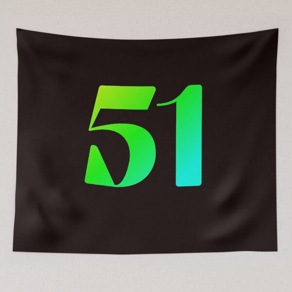 Item preview, 51 Green gradient Alien UFO area 51 conspiracy theory lovers gift designed and sold by OnlyGoodVibesZ.