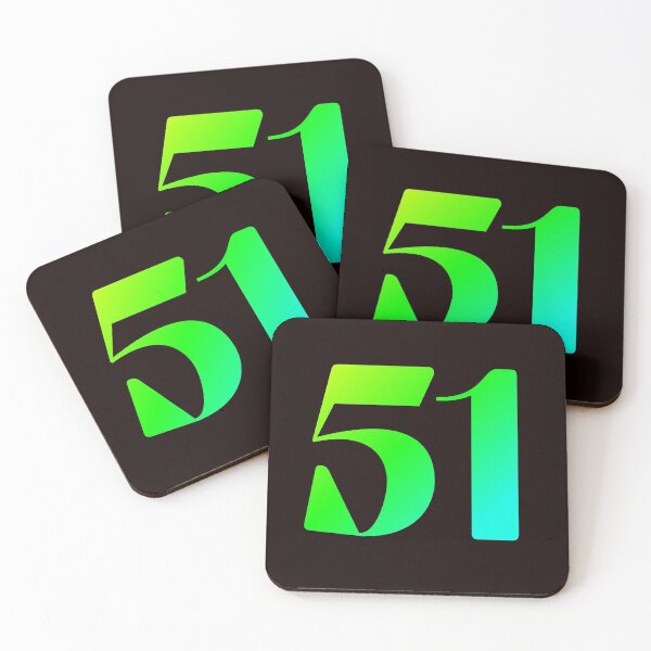 Item preview, 51 Green gradient Alien UFO area 51 conspiracy theory lovers gift designed and sold by OnlyGoodVibesZ.