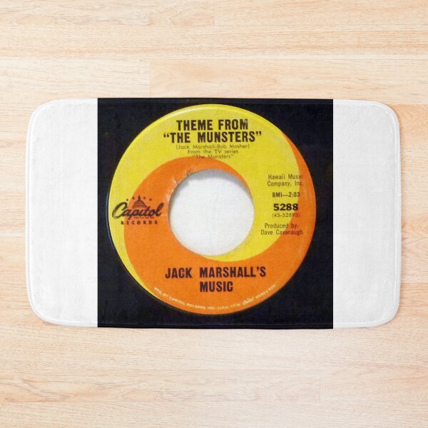 Item preview, Munsters,  Jack Marshall's Music, Theme From "The Munsters" 1964 Orange swirl 45 designed and sold by Vintaged.