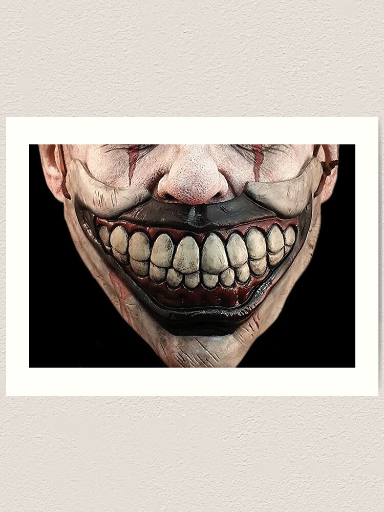 botanist forurening leder AHS Twisty the Clown Horror Face Mask" Art Print for Sale by TheHHNgirl |  Redbubble